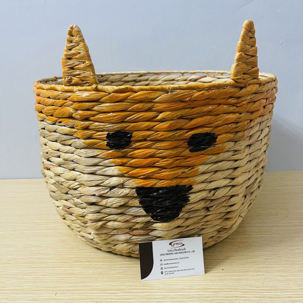 Animal basket storage panda shaped - Thủ Công Mỹ Nghệ Unico - Công Ty TNHH Công Nghiệp Và Thương Mại UNICO
